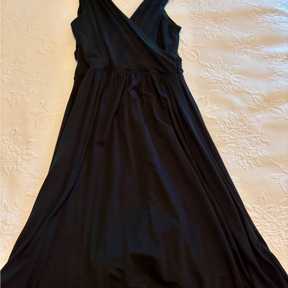 Black Women’s Wrap-Style Maxi Dress